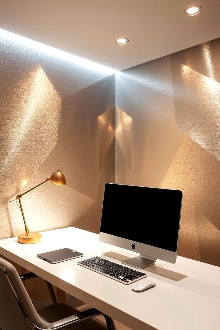 Metallic Finishes - 22 Office Wallpaper Ideas