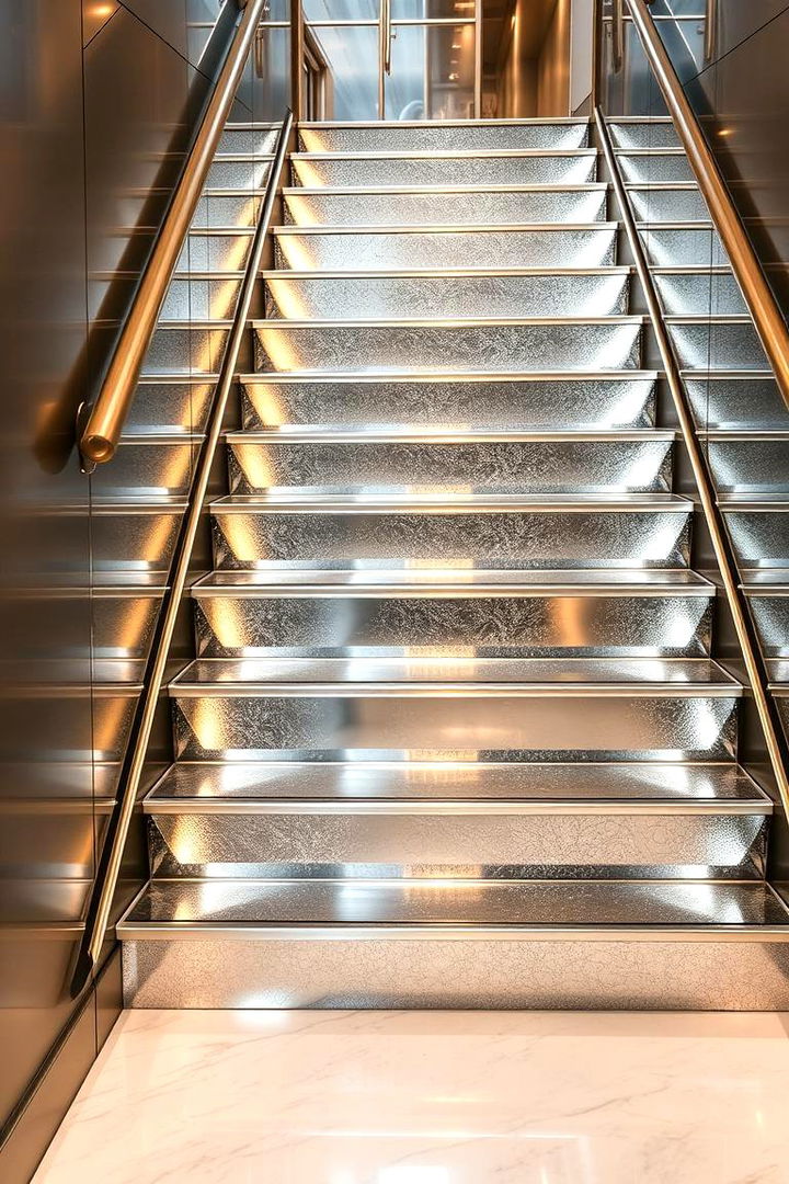 Metallic Finishes - 22 Painted Stair Ideas