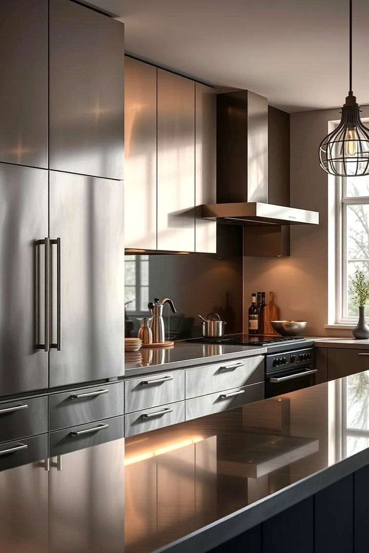 Metallic Finishes Splashback - 22 Kitchen Splashback Ideas