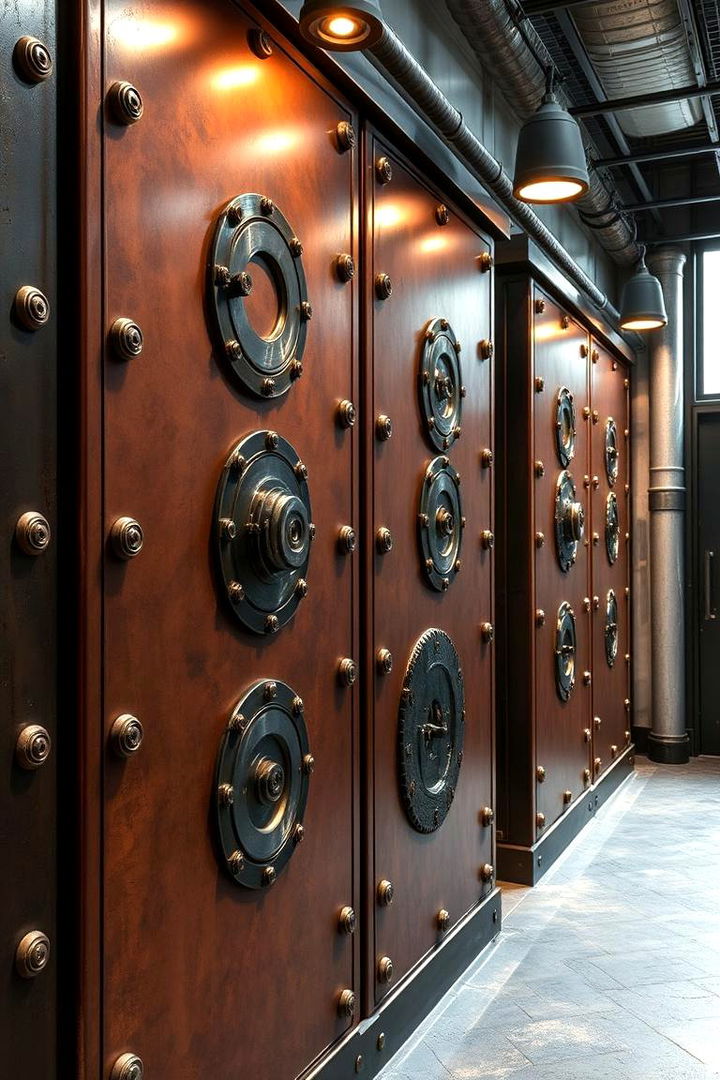 Metallic Finishes and Warm Hues - 22 Steampunk Bedroom Ideas