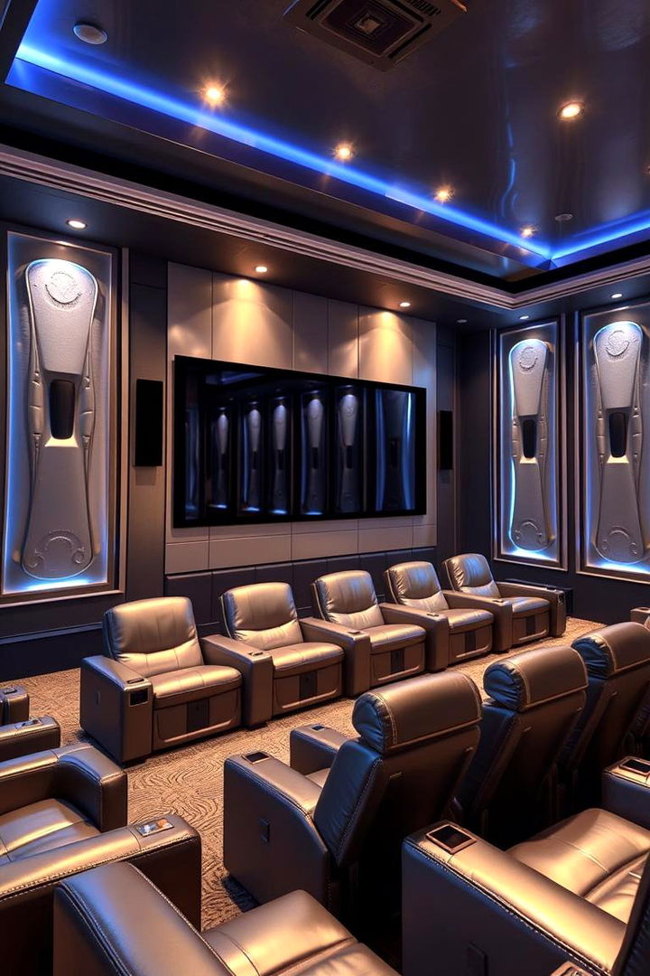 Metallic Finishes for Shine - 22 Home Theater Paint Colors