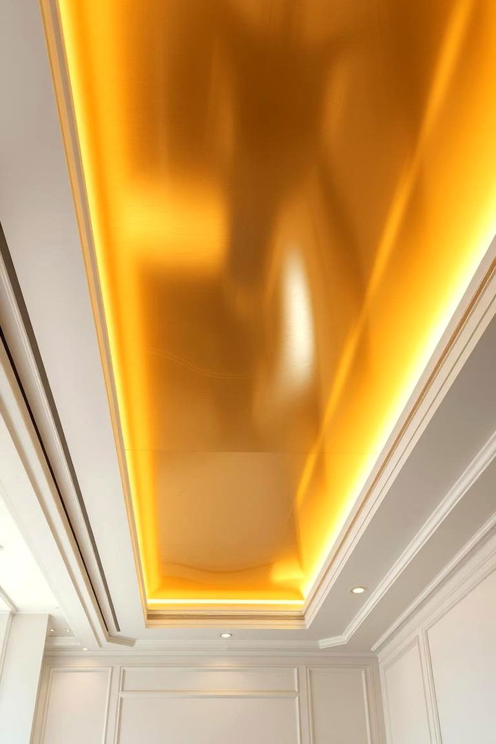 Metallic Finishes for a Luxe Look - 22 Accent Ceiling Ideas