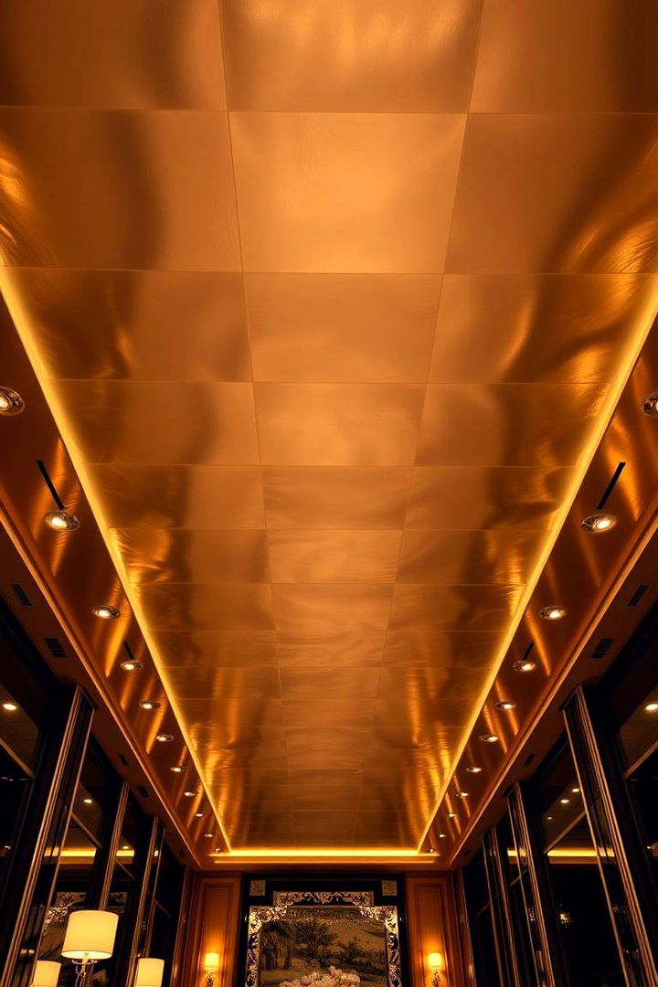 Metallic Finishes for a Luxe Touch - 22 Ceiling Paint Ideas