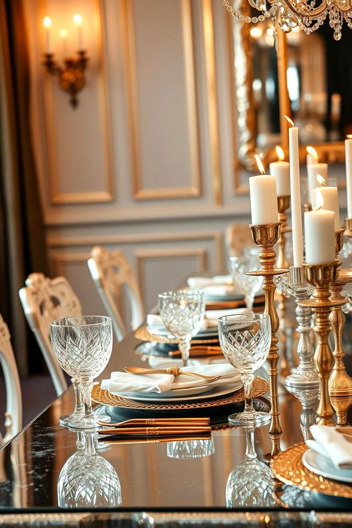 Metallic Glam Tablescape - 22 Tablescape Ideas