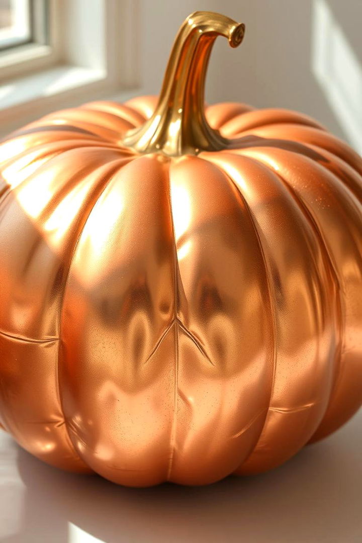 Metallic Pumpkin Accents - 22 Pumpkin Decor Ideas