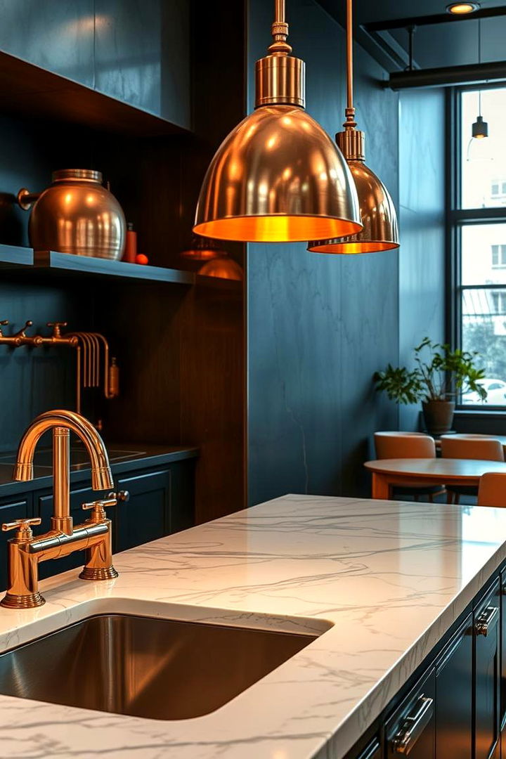 Metallic Rust Details - 22 Rust Bedroom Ideas