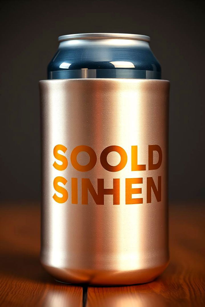 Metallic Shine Koozie - 22 Wedding Koozie Ideas