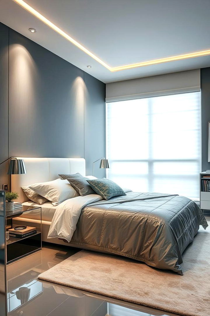 Metallic Touch Monochrome - 22 Grey and White Bedroom Ideas