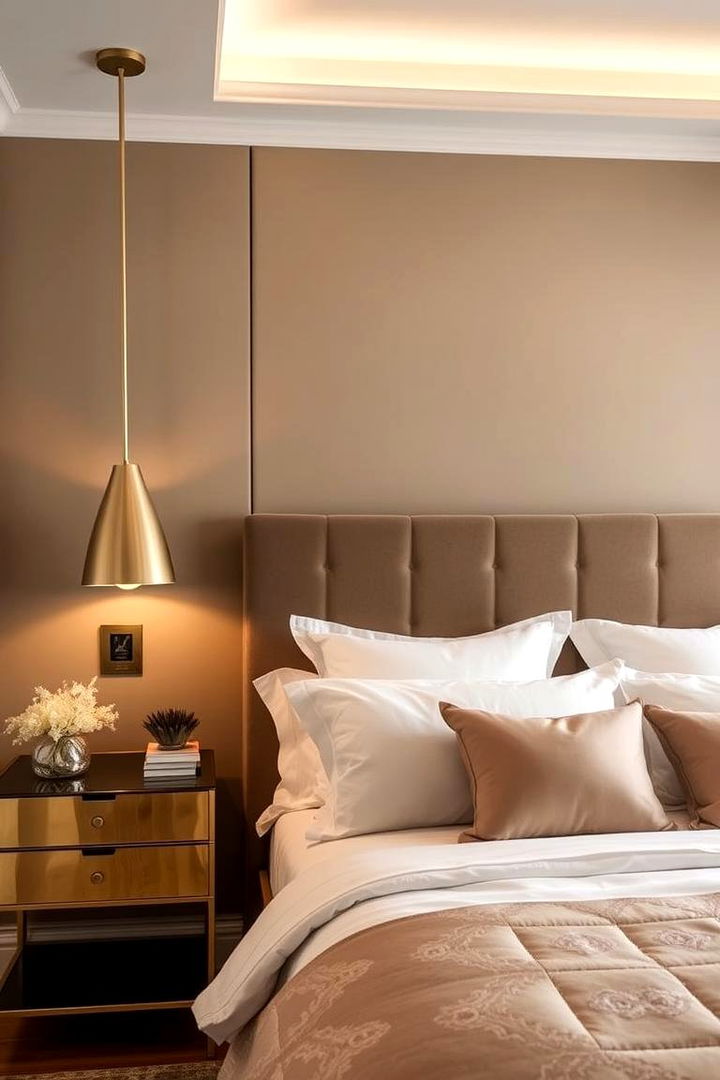 Metallic Touches - 22 Taupe Bedroom Ideas
