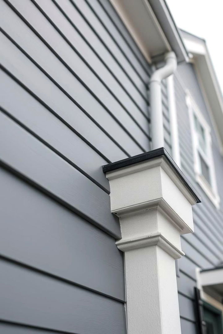 Meticulous Trim Work - 22 Grey House With Black Trim