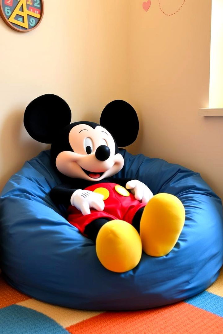 Mickey Mouse Bean Bag Corner - 22 Mickey Mouse Room Decor Ideas