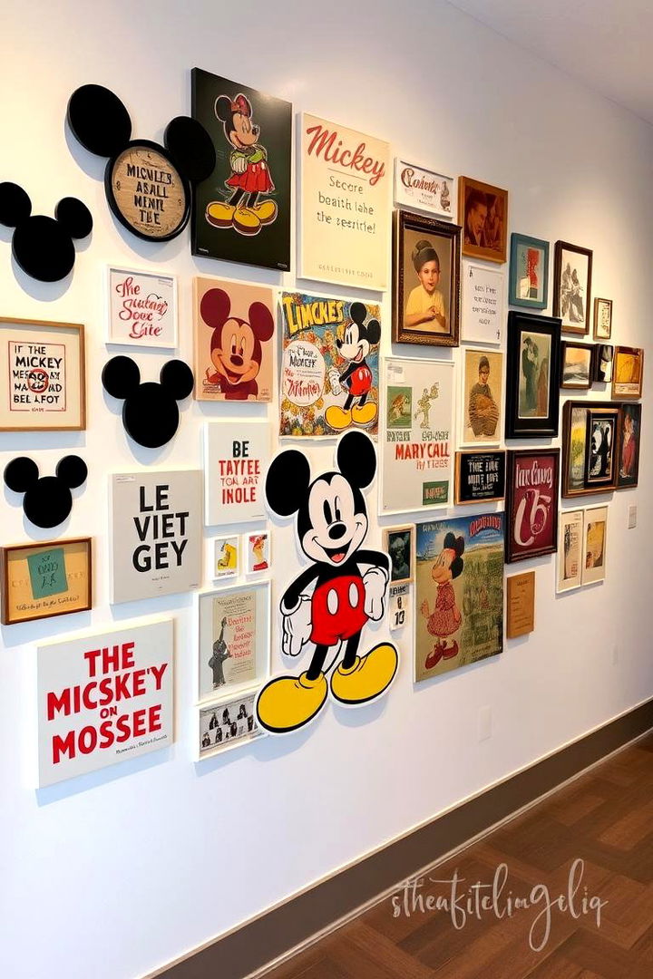 Mickey Mouse Collage Display - 22 Mickey Mouse Room Decor Ideas
