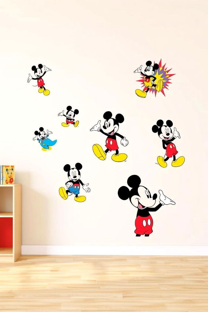 Mickey Mouse Wall Decals - 22 Mickey Mouse Room Decor Ideas