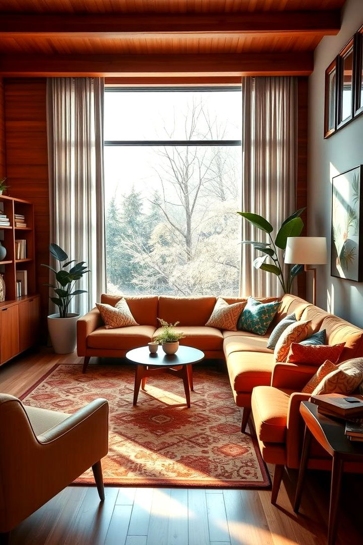 Mid Century Modern Charm Vibes - 22 Sectional Living Room Ideas