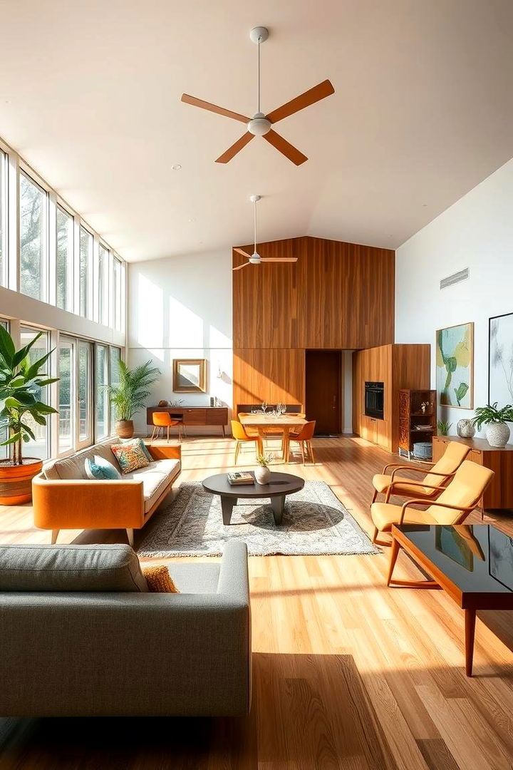 Mid Century Modern Inspiration - 22 Open Kitchen Living Room Ideas