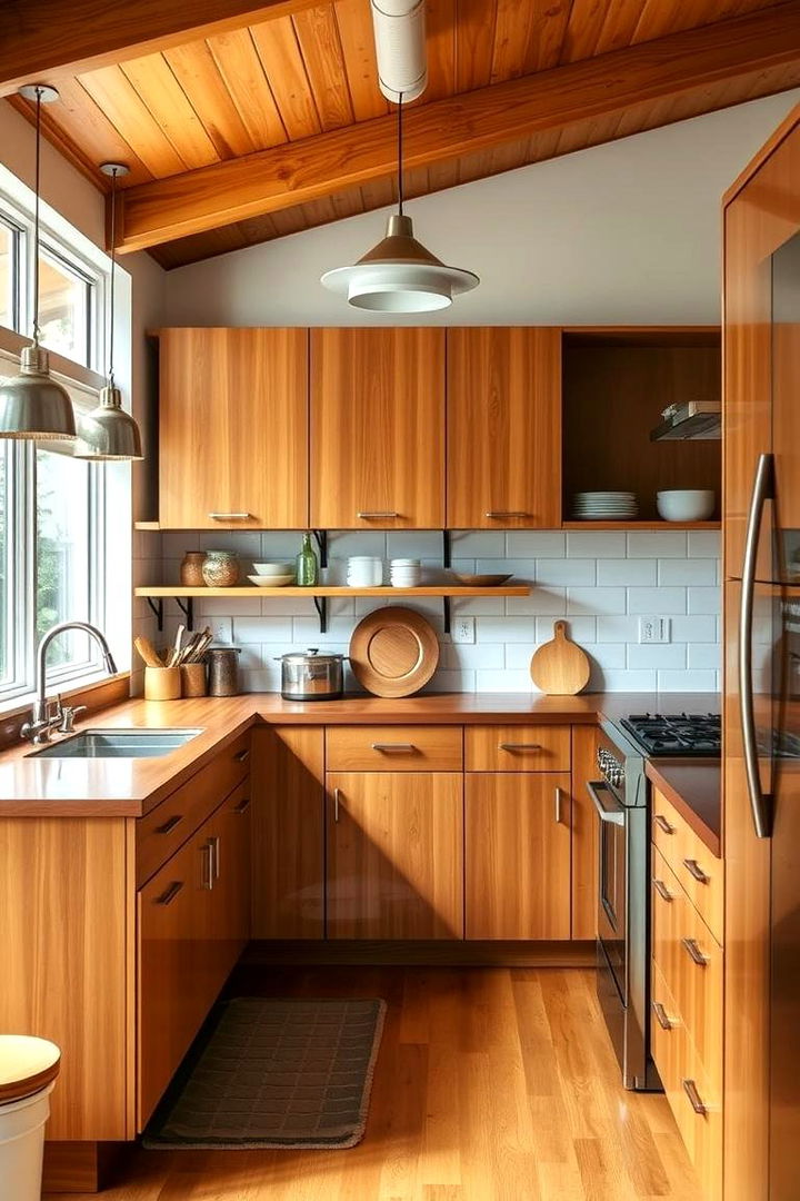 Mid Century Modern Inspirations in Kitchens - 22 Sloped Ceiling Kitchen Ideas