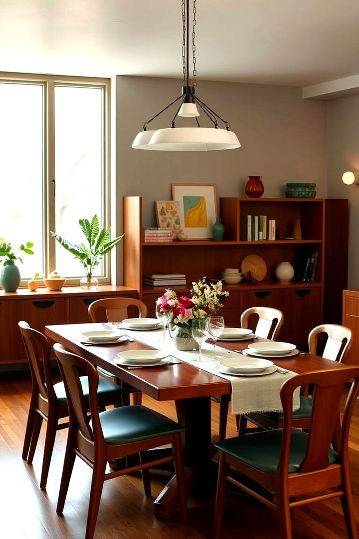 Mid Century Modern Teal Aesthetics - 22 Teal Dining Room Ideas