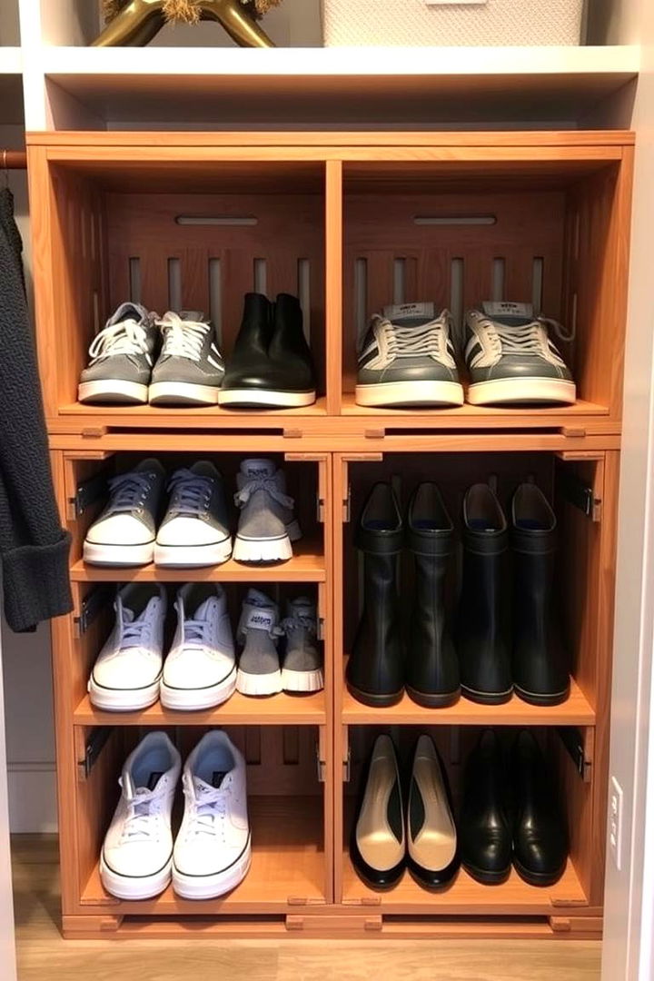 Milk Crate Shoe Storage Organizer - 22 Milk Crate Storage Ideas
