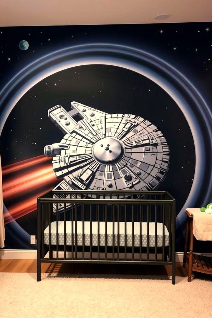 Millennium Falcon Spotlight - 22 Star Wars Nursery Ideas