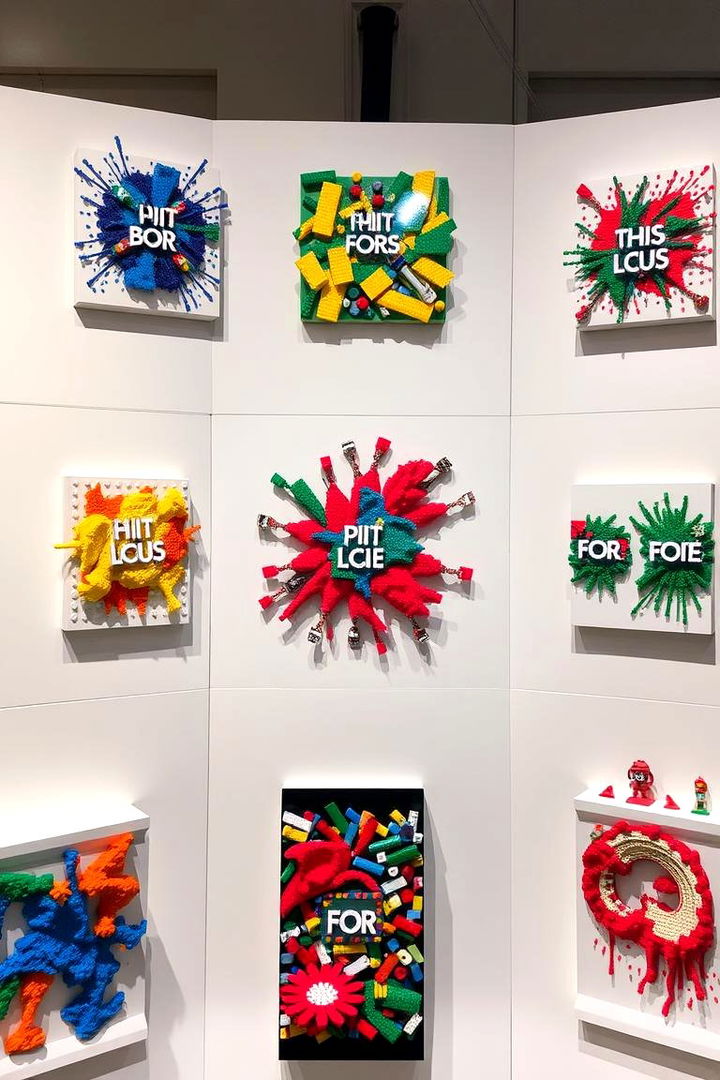 Mini Brick Art Pieces - 22 Lego Bedroom Ideas