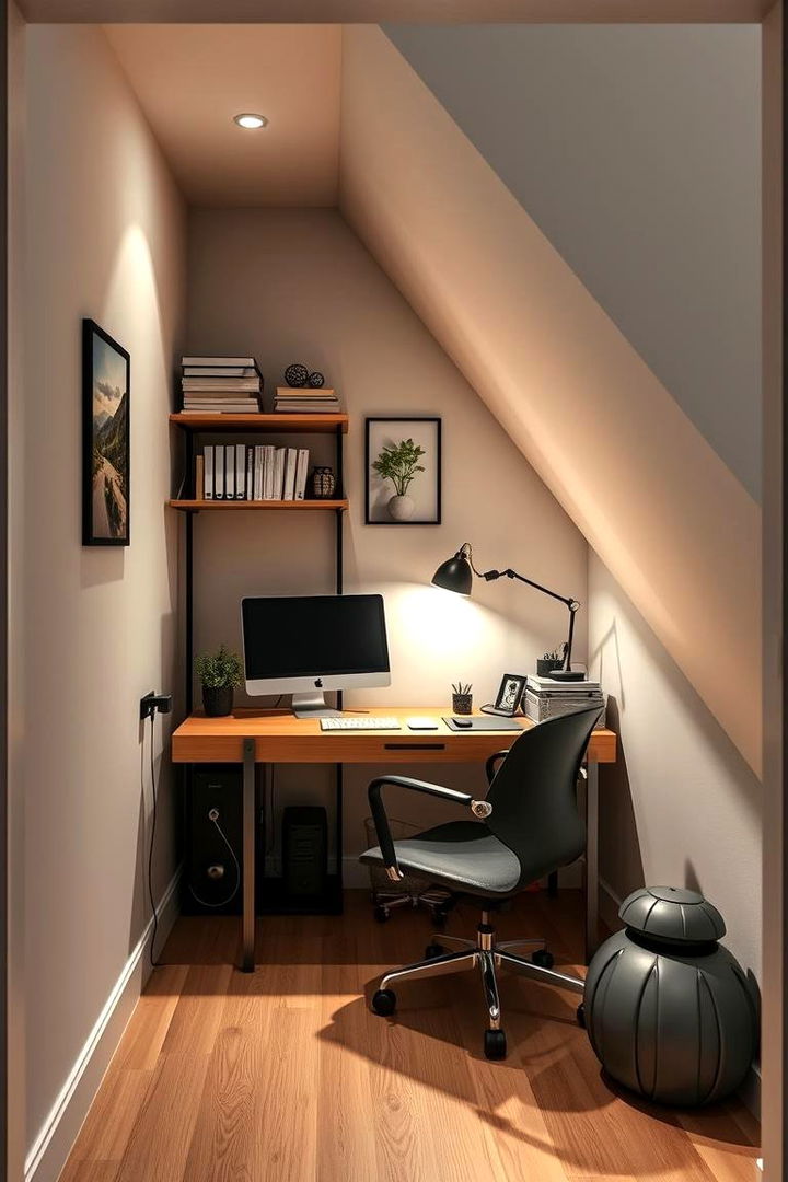 Mini Home Office Space - 22 Under Stair Storage Ideas