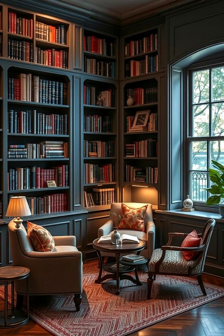 Mini Library Lounge - 22 bonus room ideas