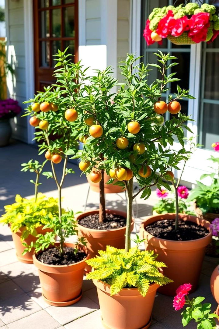 Mini Orchard in Pots - 22 Budget Small Garden Ideas