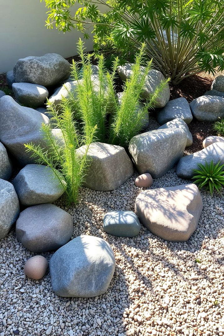 Mini Rock Garden Retreat - 22 Small Front Yard Landscaping Ideas