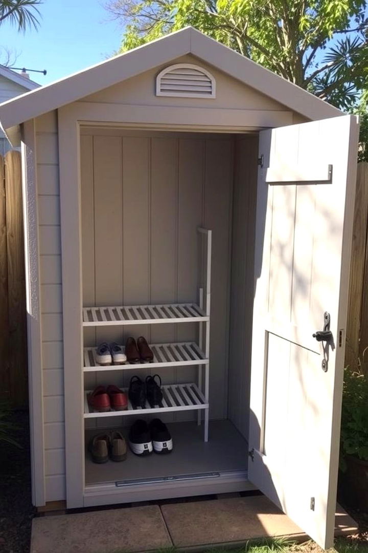 Mini Shoe Storage Shed - 22 Outdoor Shoe Storage Ideas