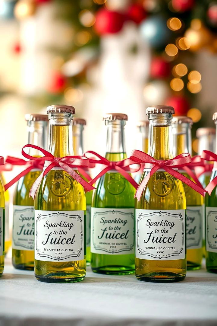 Mini Sparkling Juice Bottles - 22 Wedding Favors Ideas