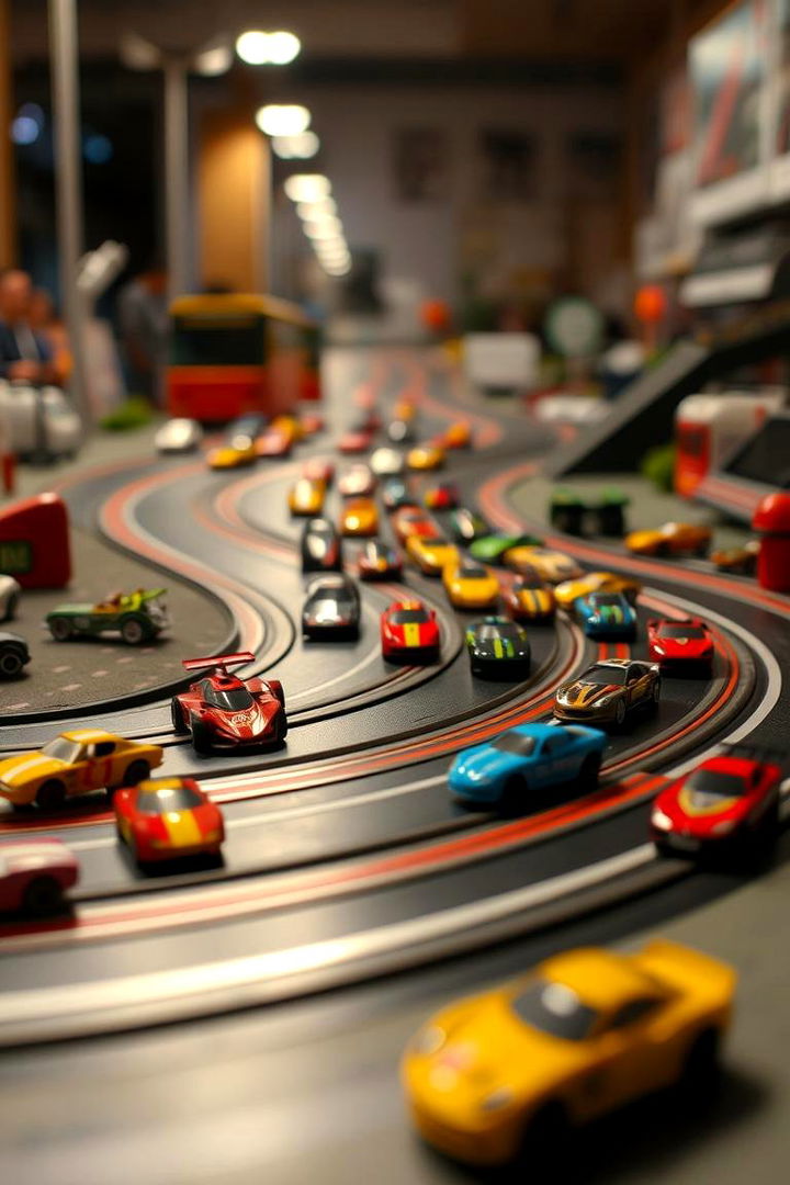 Miniature Model Race Display - 22 Hot Wheels Birthday Party Ideas