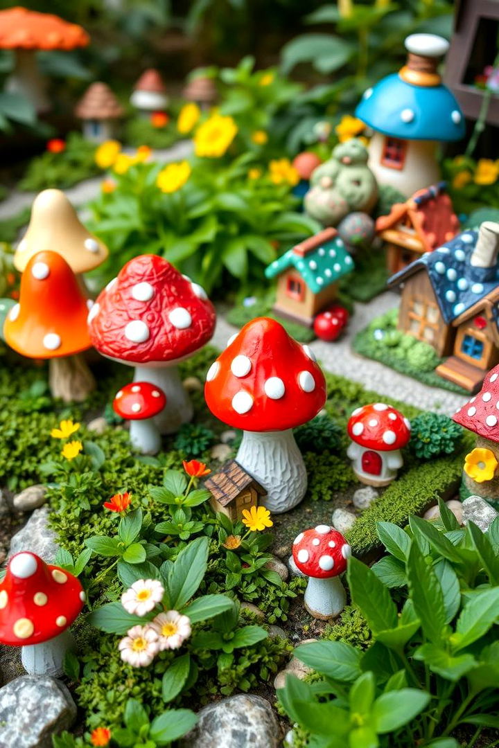 Miniature Mushroom Village - 22 Fairy Garden Ideas