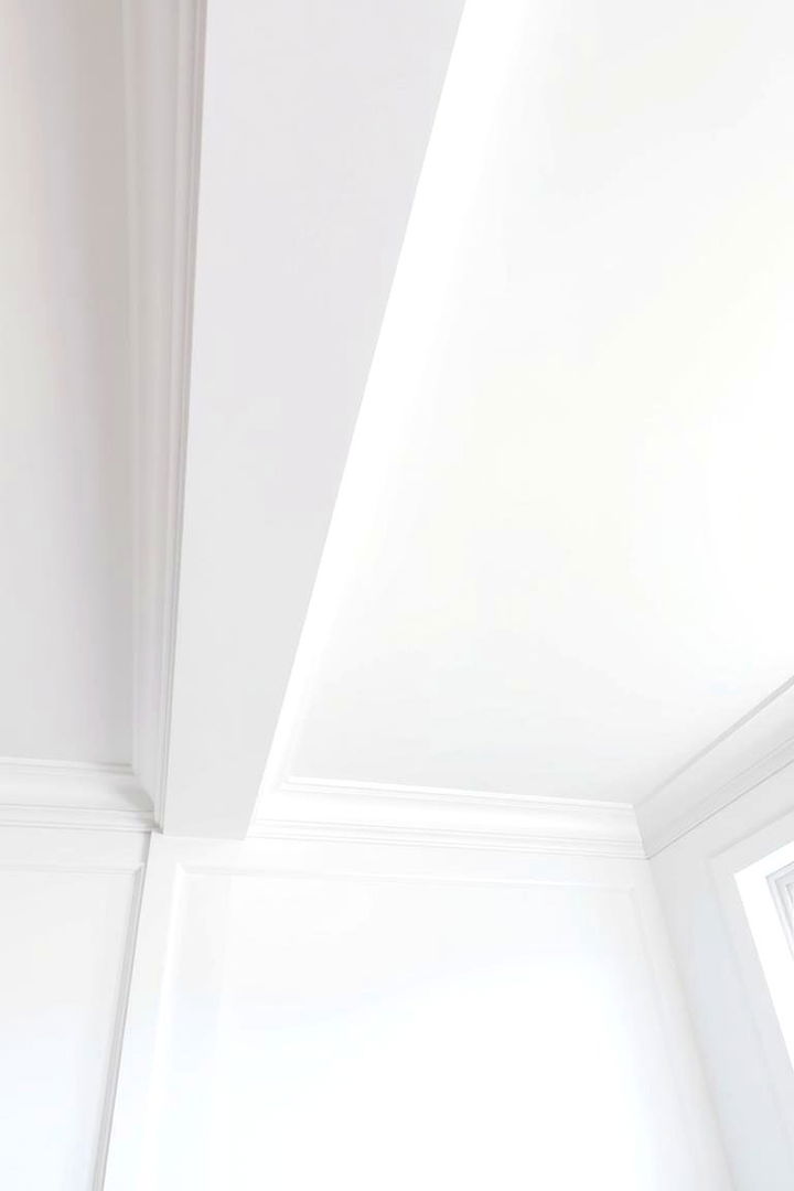 Minimal Baseboard and Subtle Crown Trim - 22 Ceiling Trim Ideas