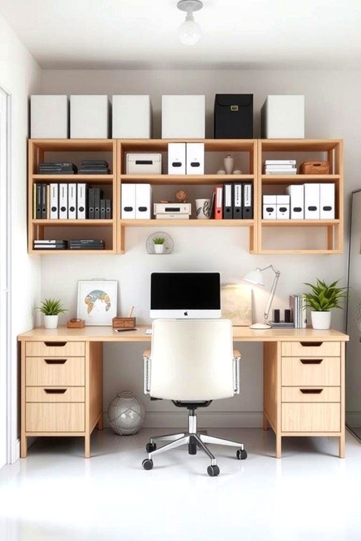 Minimal Clutter Edition - 22 Home Office for Couples Ideas and Designs