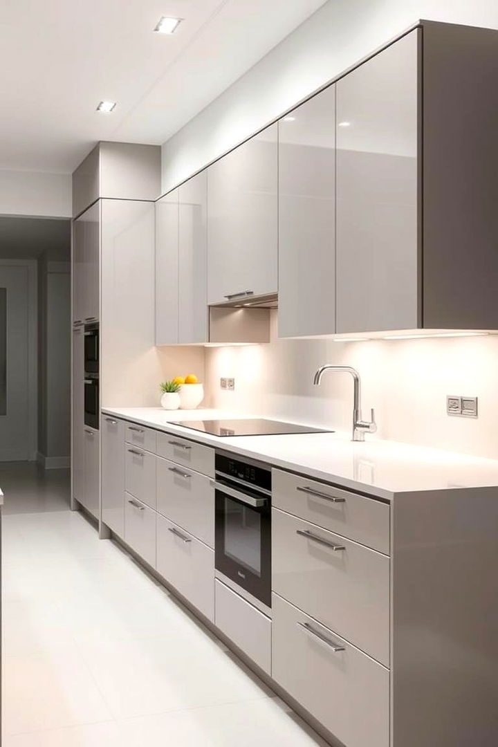 Minimal Handle Touch Cabinets - 22 Kitchen Cabinet Ideas