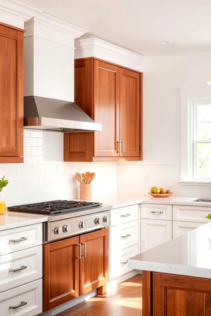 Minimal Maintenance for Busy Homes - 22 Natural Cherry Kitchen Cabinets