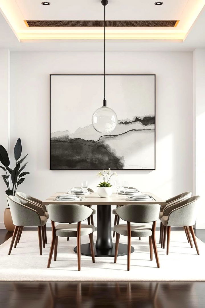 Minimalist Abstract Art - 22 Dining Room Wall Decor Ideas