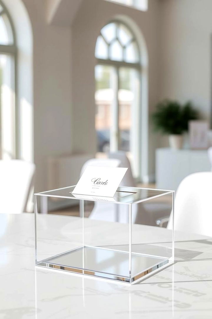 Minimalist Acrylic Wedding Card Box - 22 Wedding Card Box Ideas