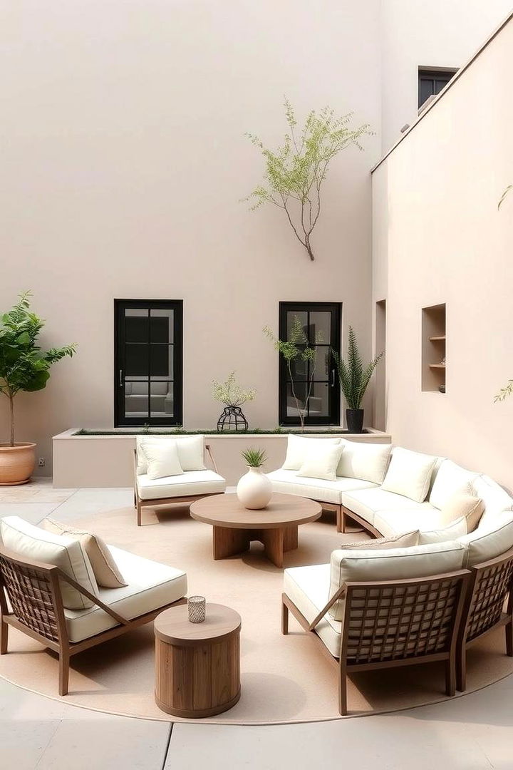 Minimalist Aesthetic Appeal - 22 Semi Circle Patio Ideas and Inspiration