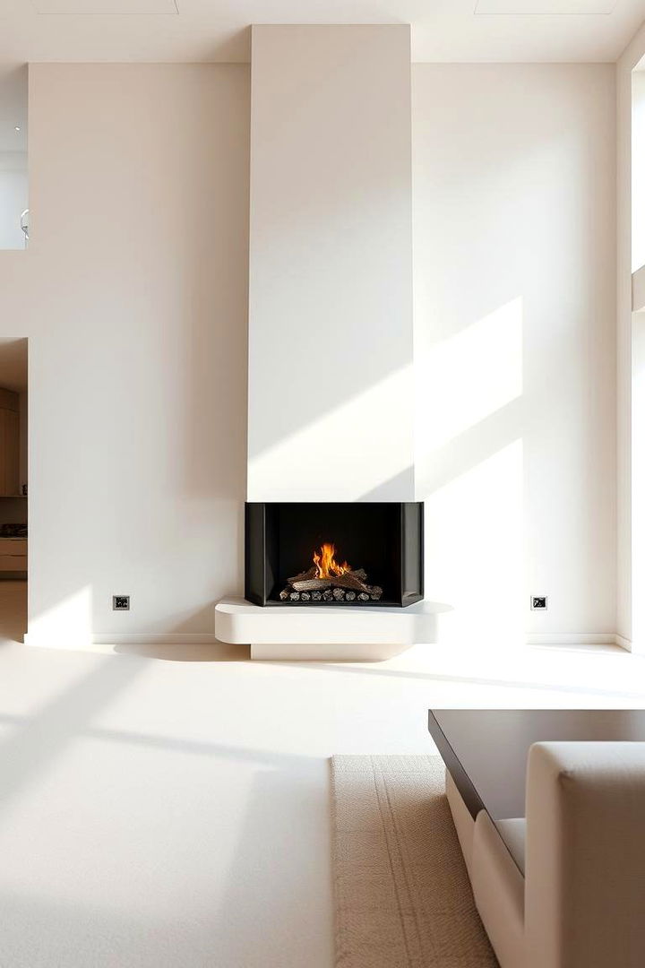Minimalist Appeal in 3 Sided Fireplace - 22 3 Sided Fireplace Ideas