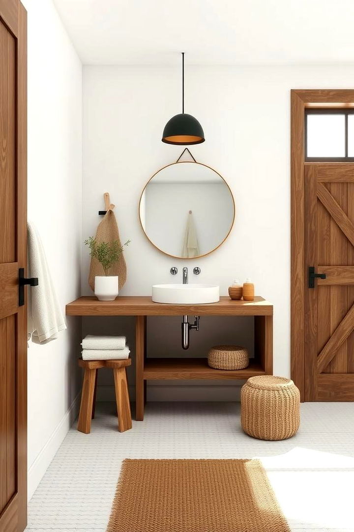 Minimalist Barnyard Bathroom - 22 Barndominium Bathroom Ideas