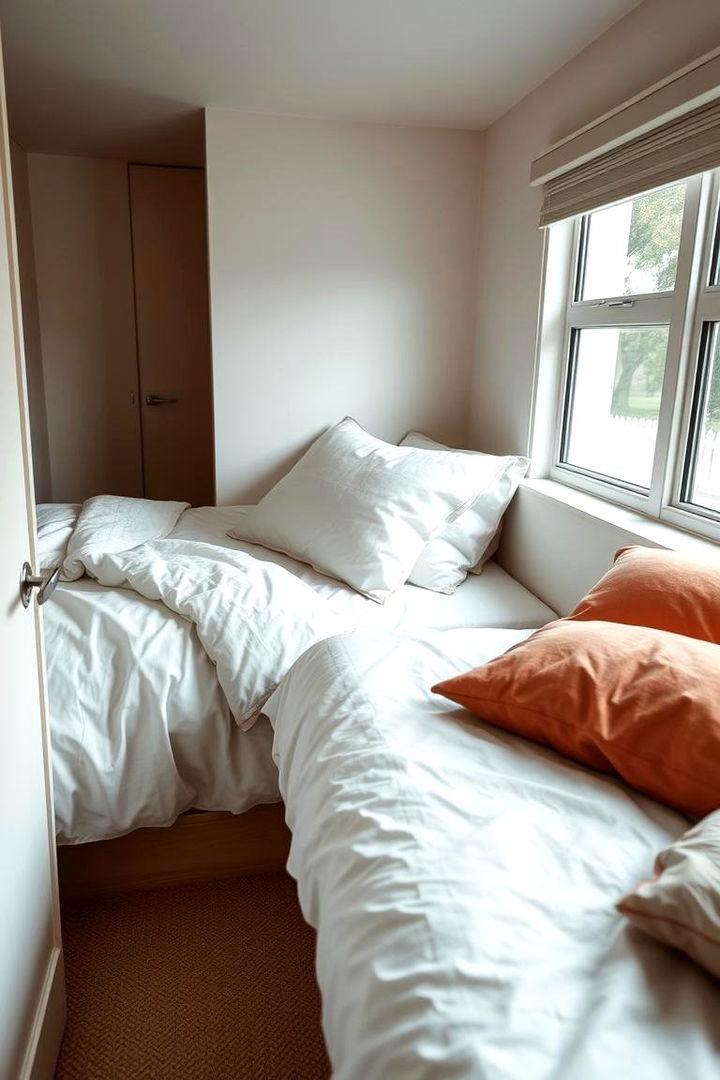 Minimalist Bedding for Restful Sleep - 22 Minimalist Dorm Room Ideas