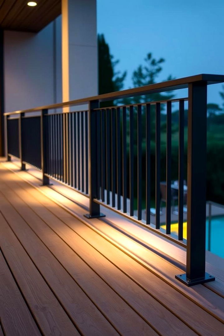 Minimalist Black Metal Designs - 22 Metal Deck Railing Ideas