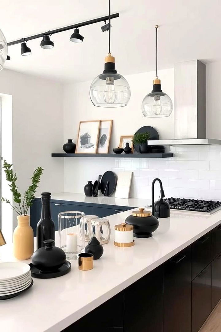 Minimalist Black and Gold Decor Elements - 22 Black and Gold Kitchen Ideas