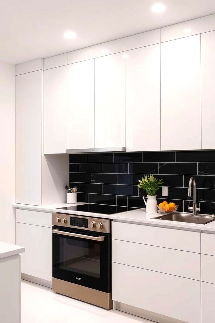Minimalist Black and White - 22 Modern Kitchen Backsplash Ideas
