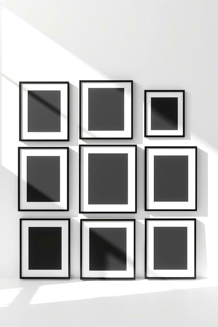 Minimalist Black and White Display - 22 Photo Wall Ideas