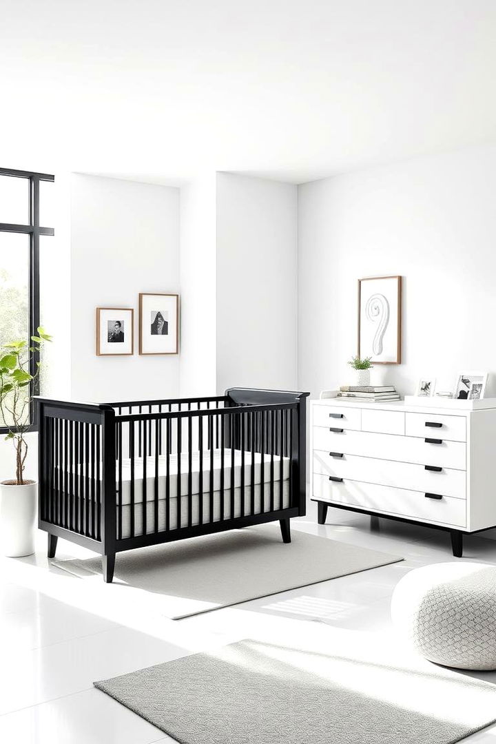 Minimalist Black and White Furniture - 22 Black and White Nursery Ideas