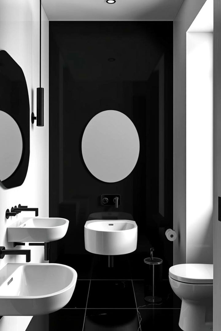 Minimalist Black and White Palette - 22 Apartment Bathroom Ideas