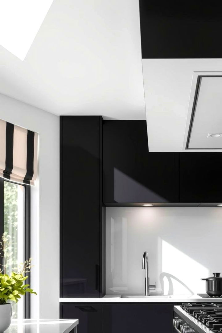 Minimalist Black and White Valance Options - 22 Kitchen Valance Ideas