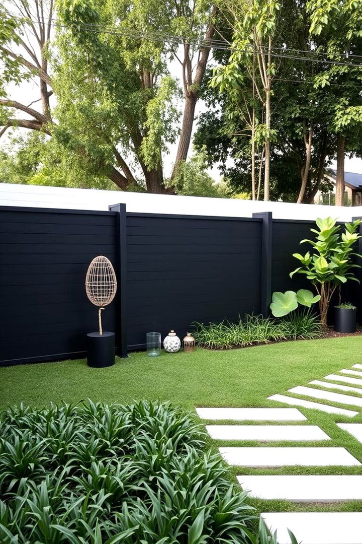 Minimalist Black - 22 Garden Fence Colour Ideas